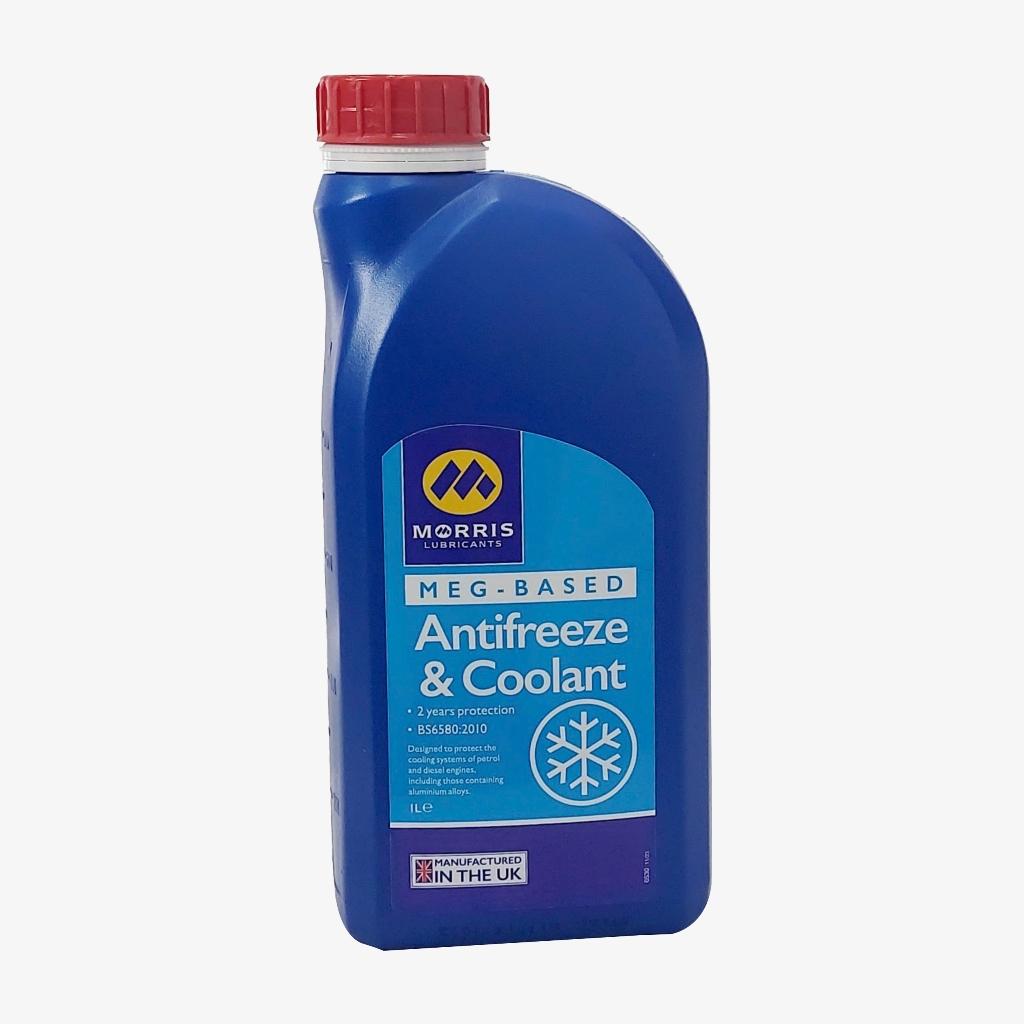 Nước Làm Mát Xanh Cao Cấp Cho Động Cơ Xăng - Morris Lubricants MEG Antifreeze & Coolant / Can 1L