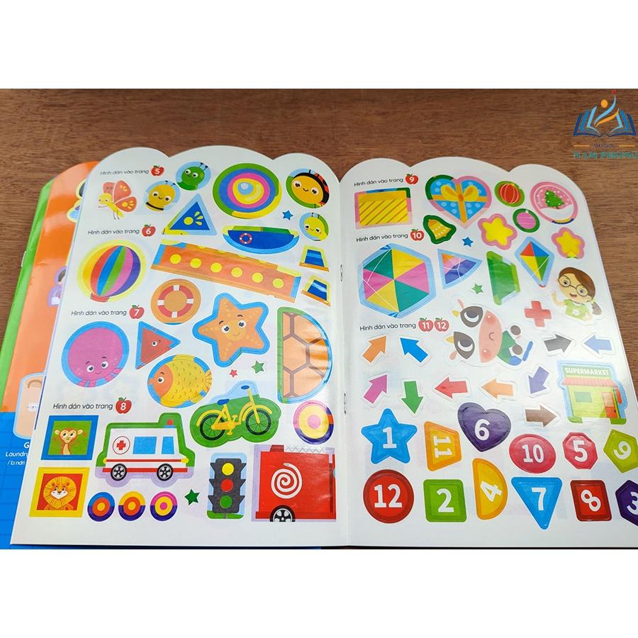 Bóc dán thông minh 365 Stickers - Bộ Sticker 6 cuốn song ngữ Anh Việt - Giúp trẻ phát triển IQ, EQ, CQ