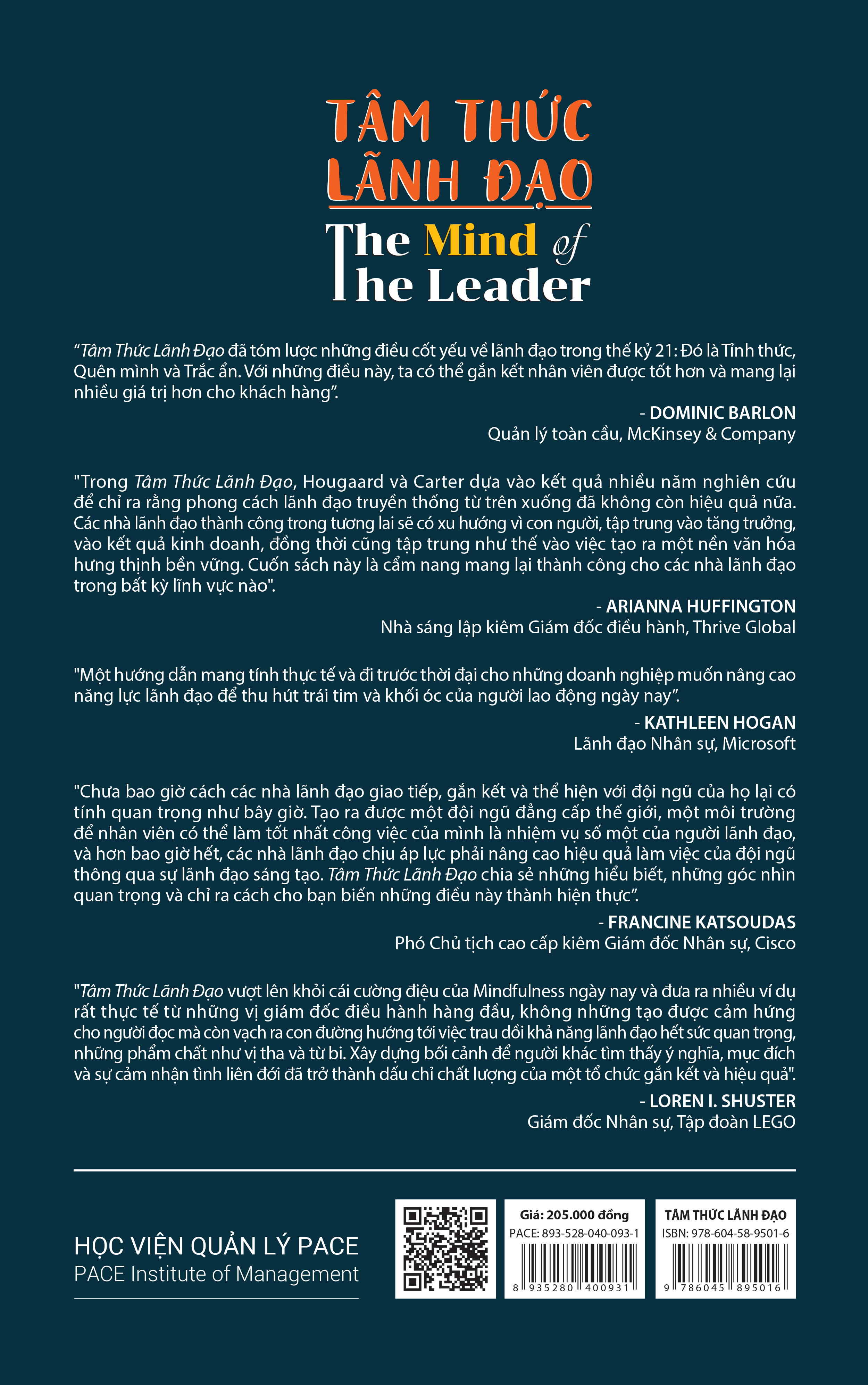 Sách PACE Books - Tâm thức lãnh đạo (The Mind Of The Leader) - Rasmus Hougaard, Jacqueline Carter