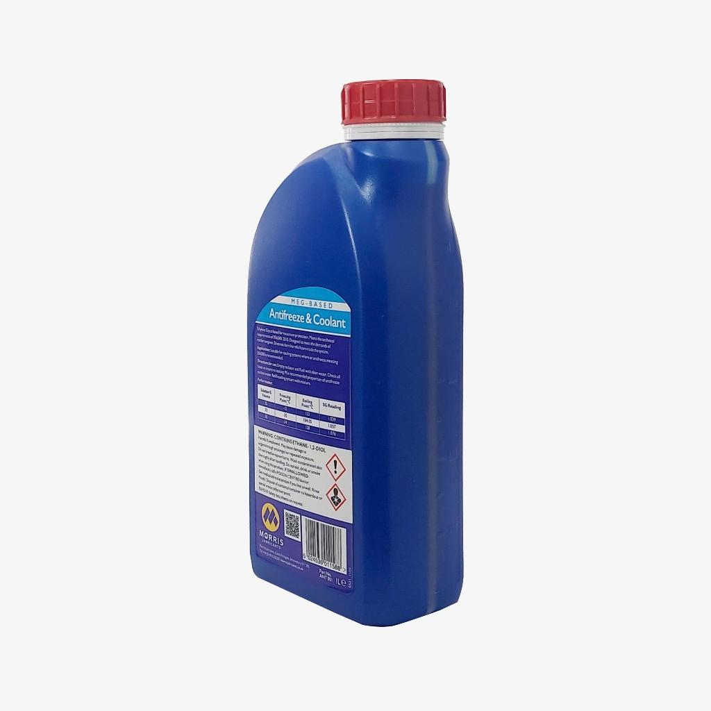 Nước Làm Mát Xanh Cao Cấp Cho Động Cơ Xăng - Morris Lubricants MEG Antifreeze & Coolant / Can 1L