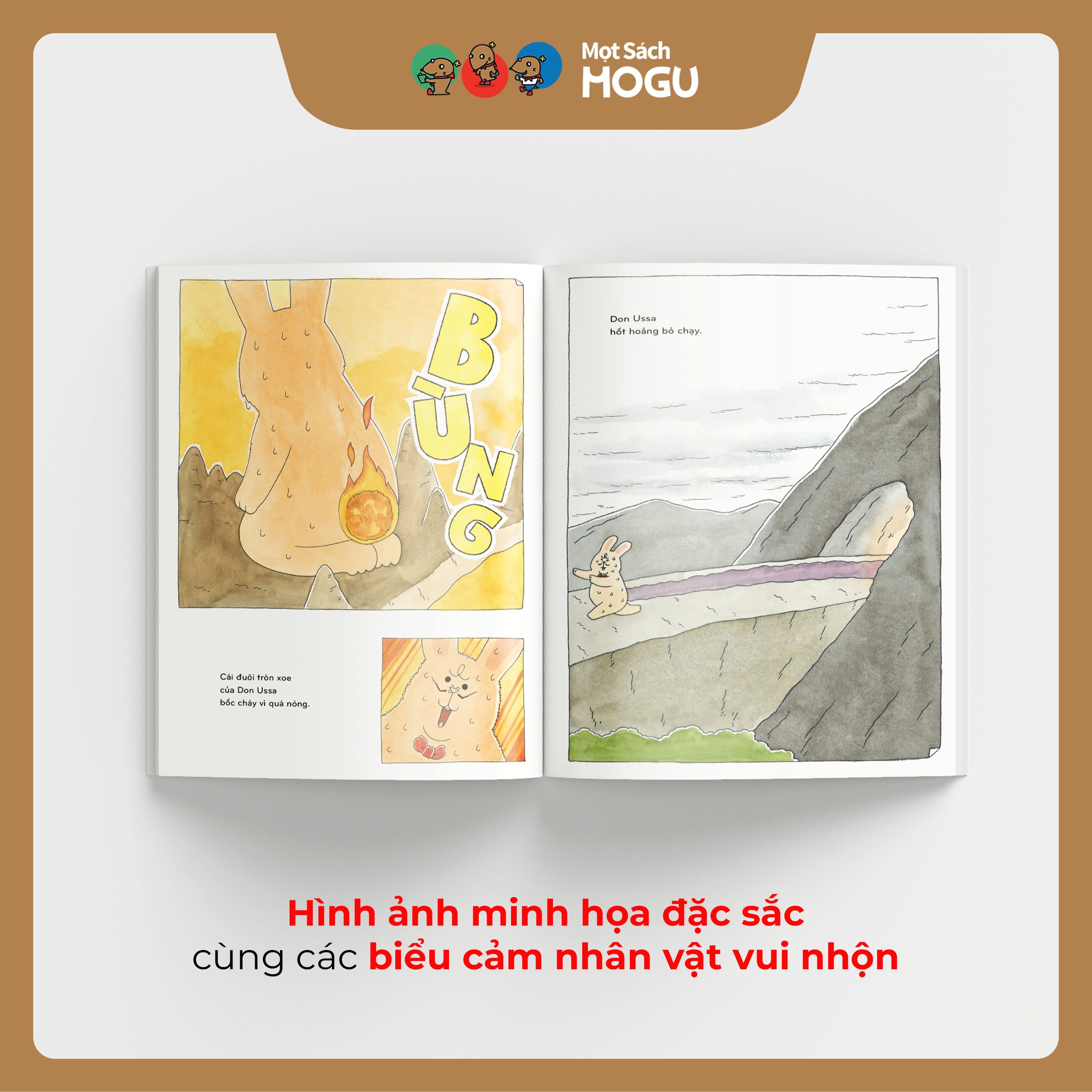 Truyện Ehon bé 3-4-5 tuổi - Chiến lược giảm cân của thỏ Don Ussa