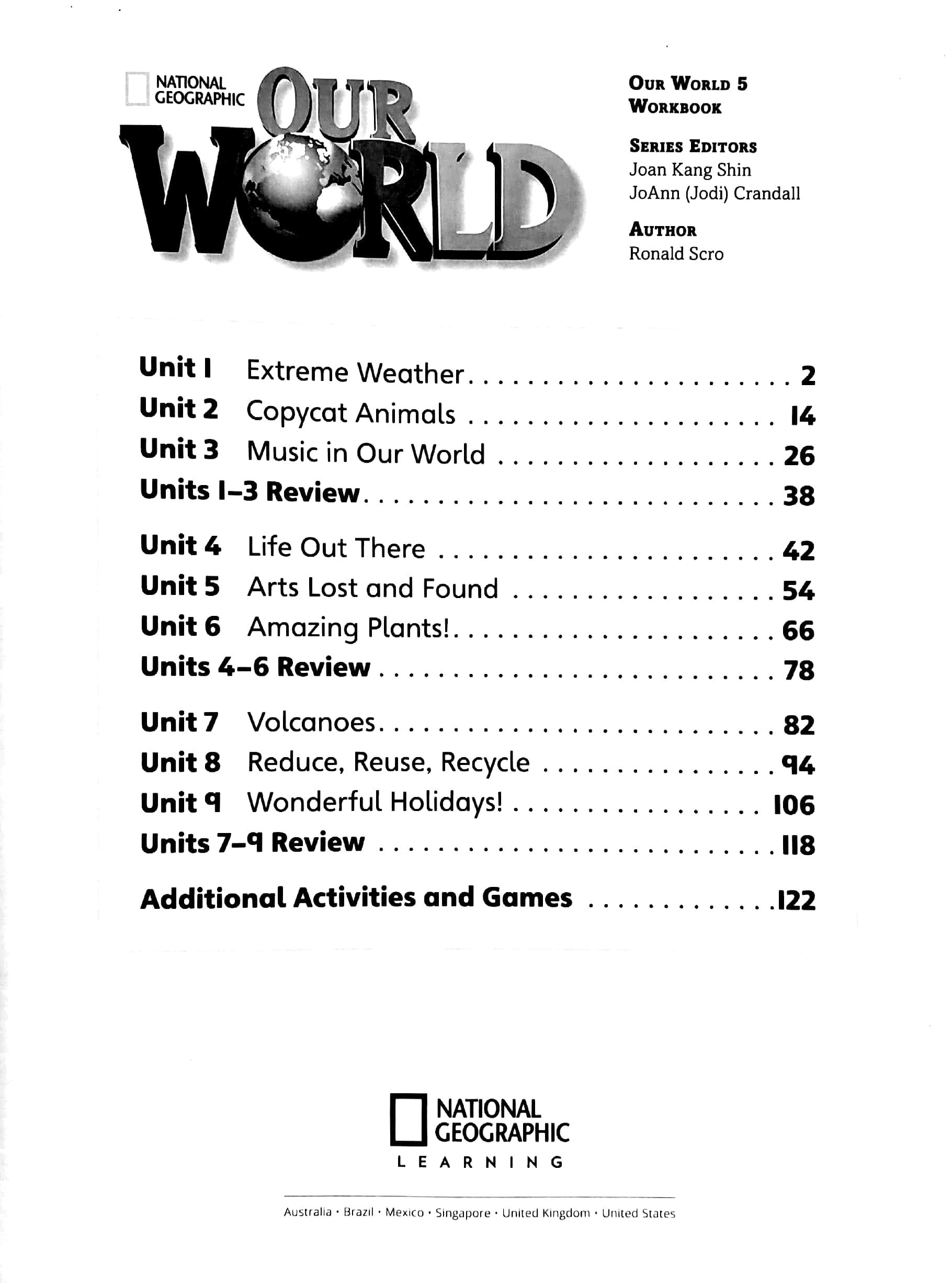 Our World British English Level 5: Workbook With Audio CD