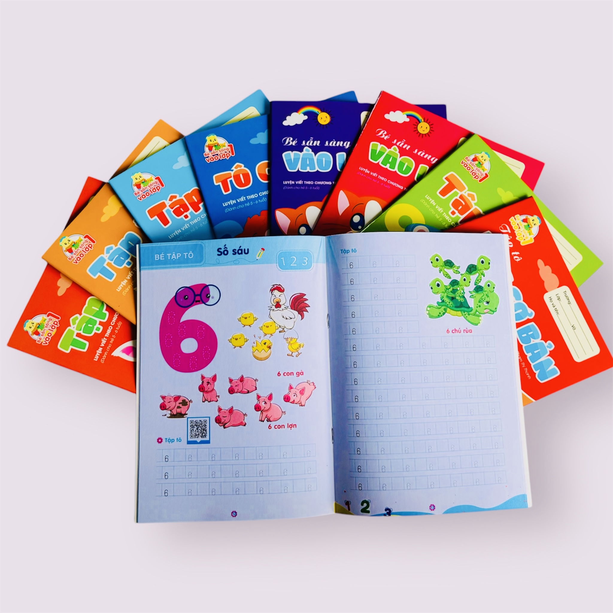 Sách-Combo 8 cuốn sách Tập Tô chữ Luyện viết theo chương trình mới loại dày 48 trang dành cho bé sẵn sàng vào lớp 1