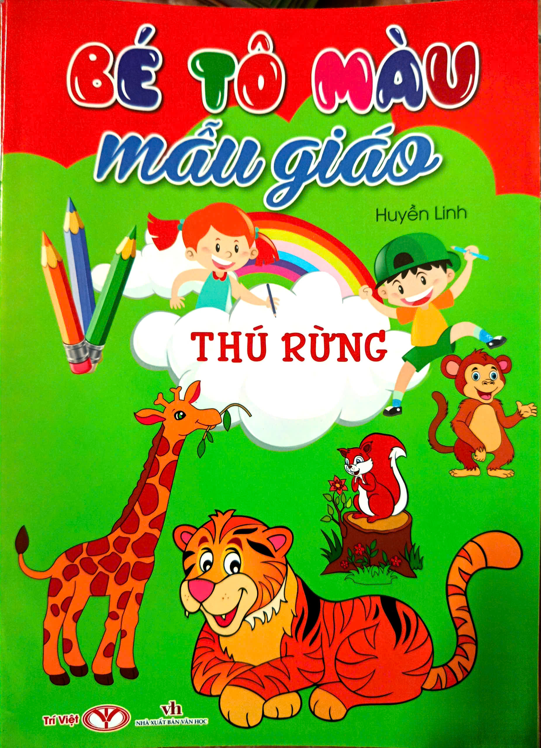 Combo Bộ Bé Tô Màu Mẫu Giáo - Bộ 10 Cuốn + Tặng Hộp Sáp Màu