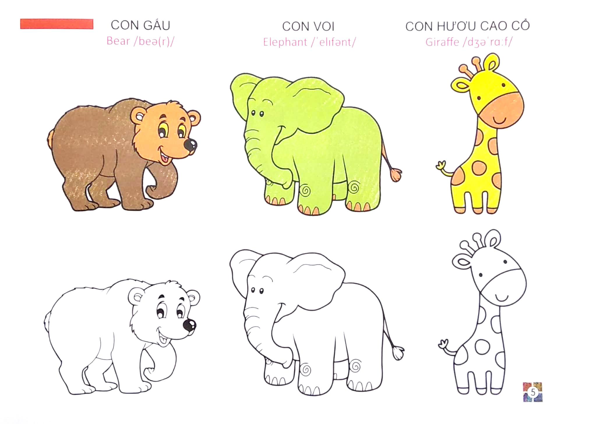 Bé Ơi! Tô Màu Thật Là Vui - Song Ngữ Việt - Anh (3 - 6 Tuổi) - Tập 1
