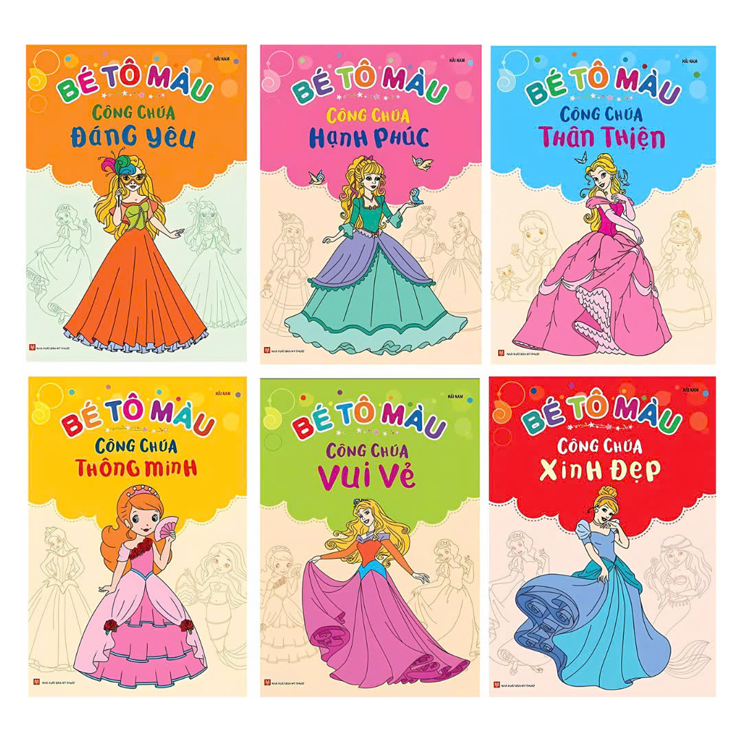 Bộ Túi Bé Tập Tô Màu Công Chúa