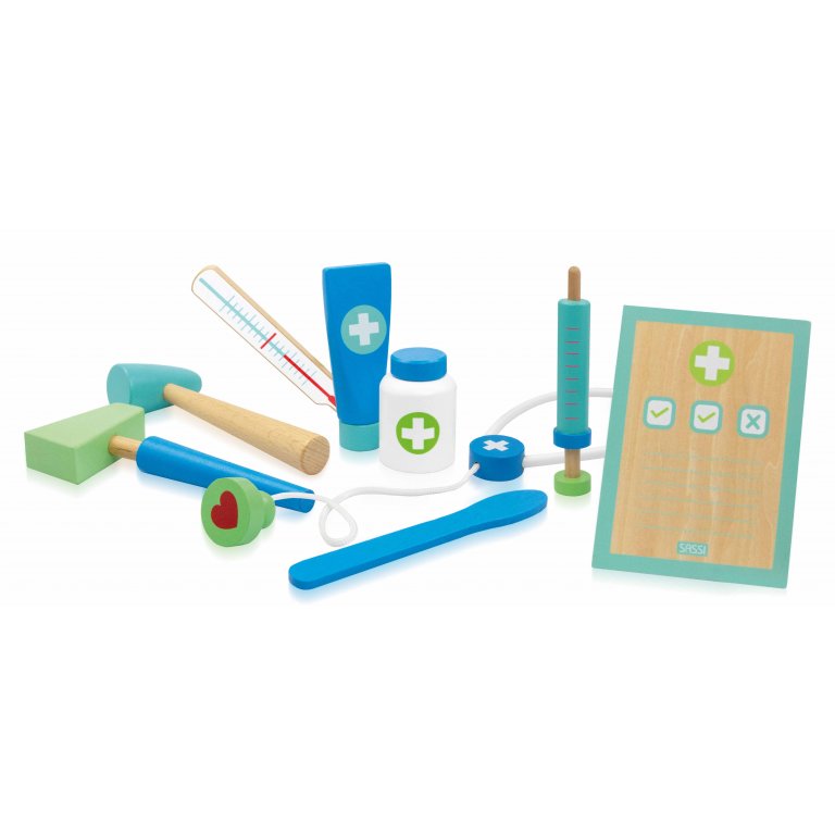 Bộ đồ chơi gỗ làm bác sĩ cho bé - WOODEN TOYS AND BOOK - THE DOCTOR