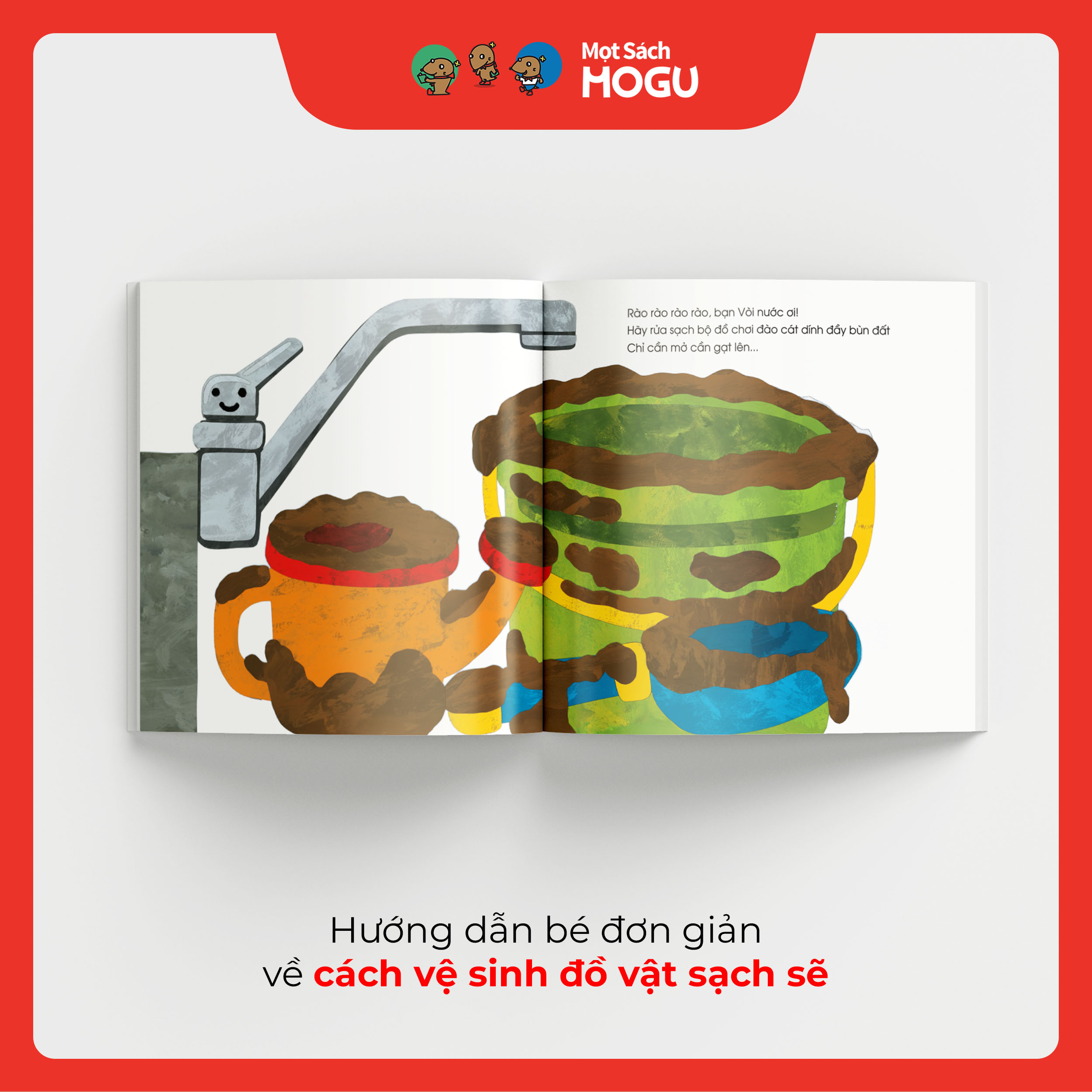 Truyện Ehon bé 1-2-3 tuổi - Bạn Vòi Nước Rào Rào