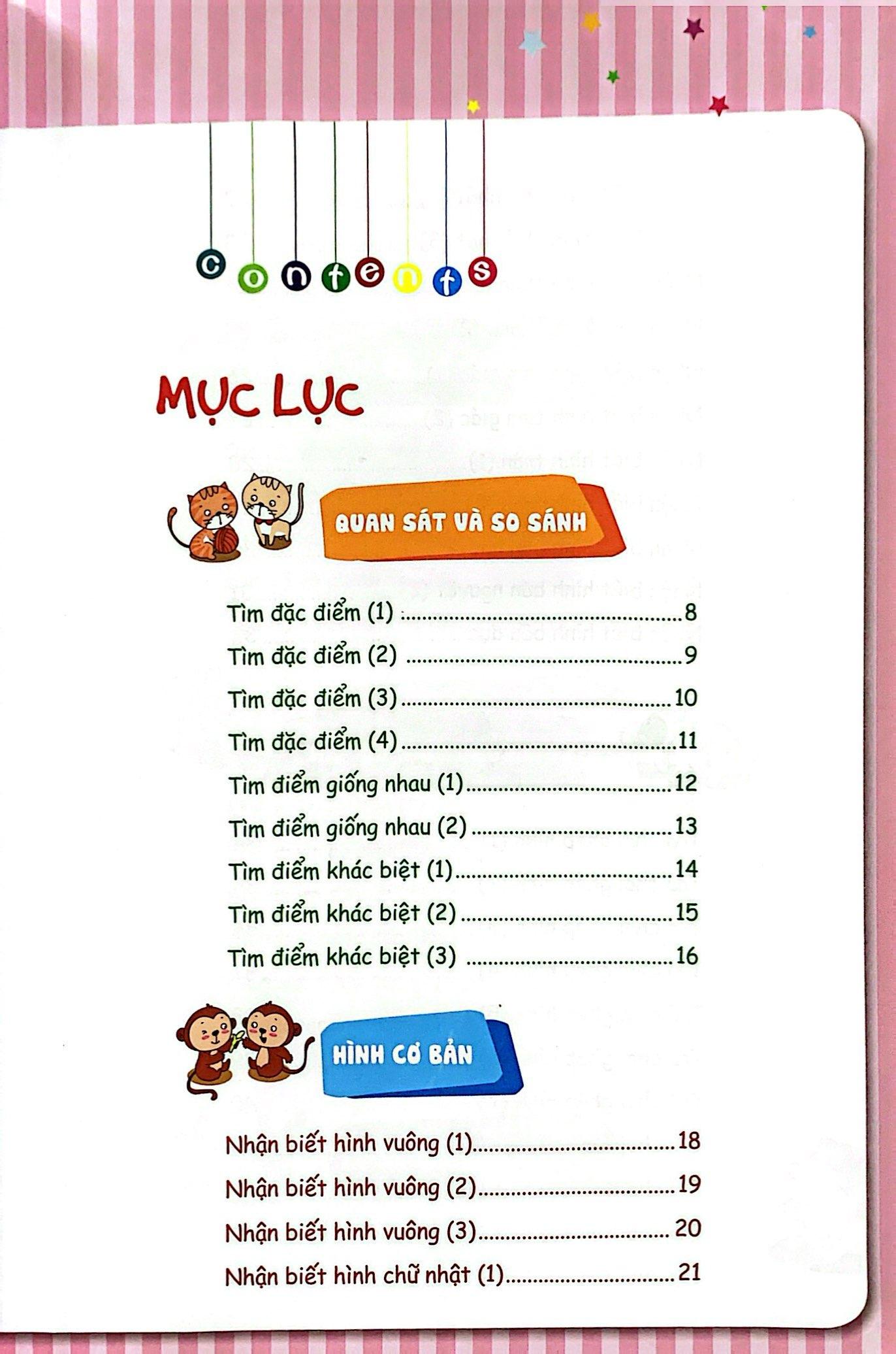 Toán Học Cho Trẻ Mẫu Giáo: Lớp Chồi 1