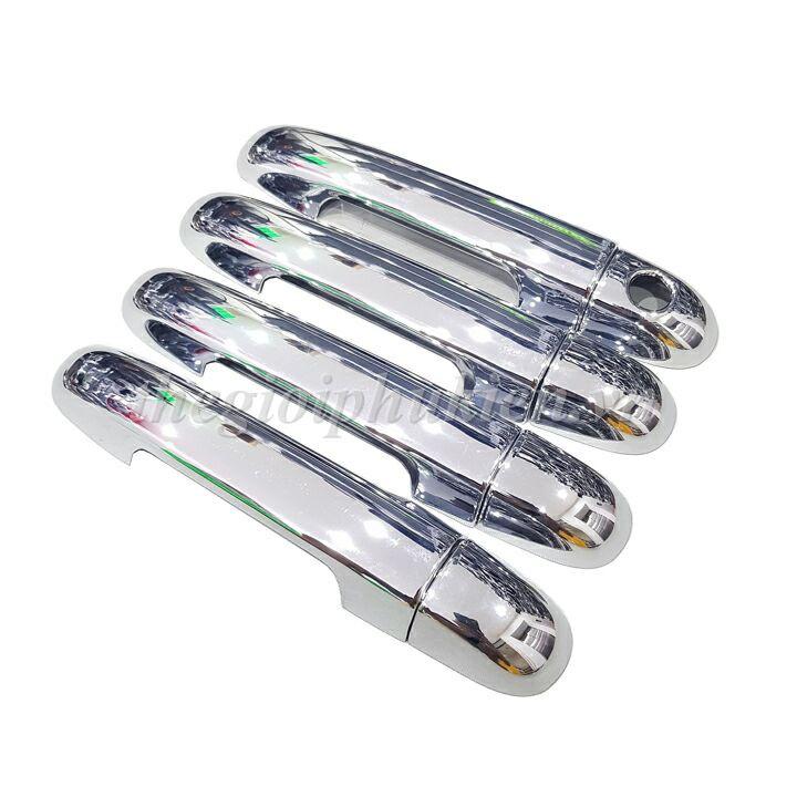 Bộ ốp tay nắm cửa, hõm cửa xe KIA Soluto mạ crom cao cấp