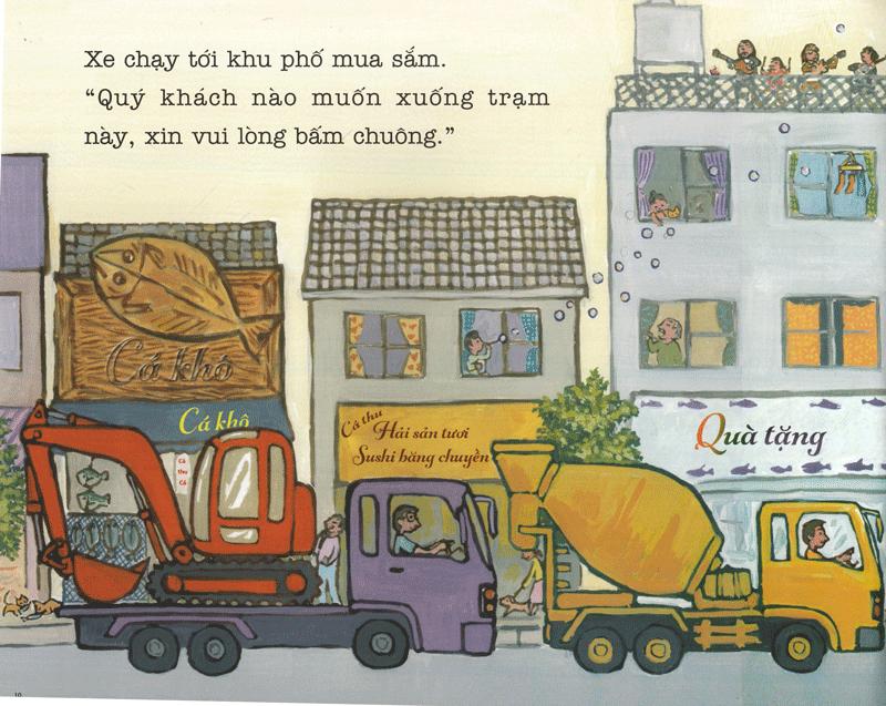 Ehon - Thực Phẩm Tâm Hồn Cho Bé - Xe Bus Píng Poong Đi Biển (Tái Bản 2020)