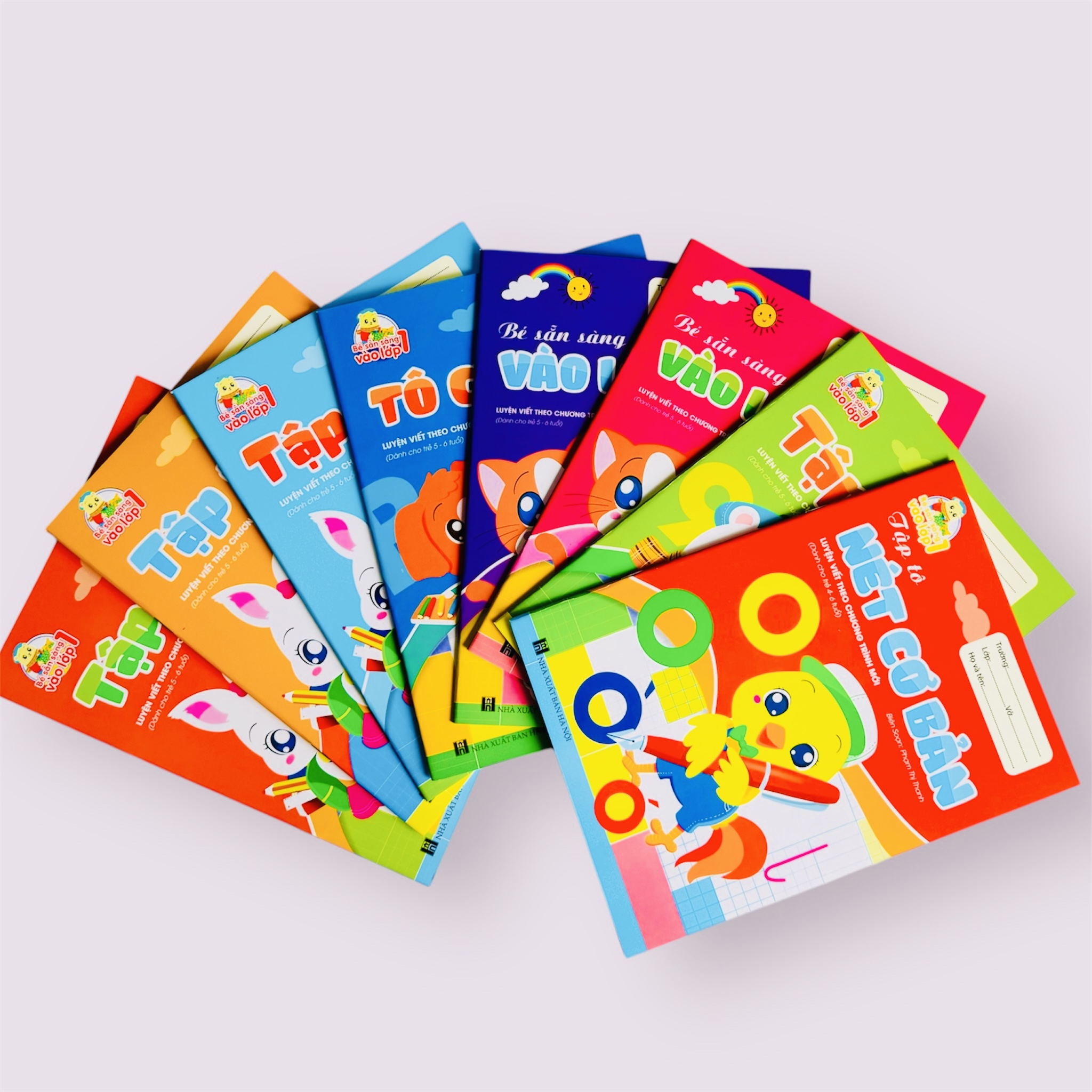 Sách-Combo 8 cuốn sách Tập Tô chữ Luyện viết theo chương trình mới loại dày 48 trang dành cho bé sẵn sàng vào lớp 1