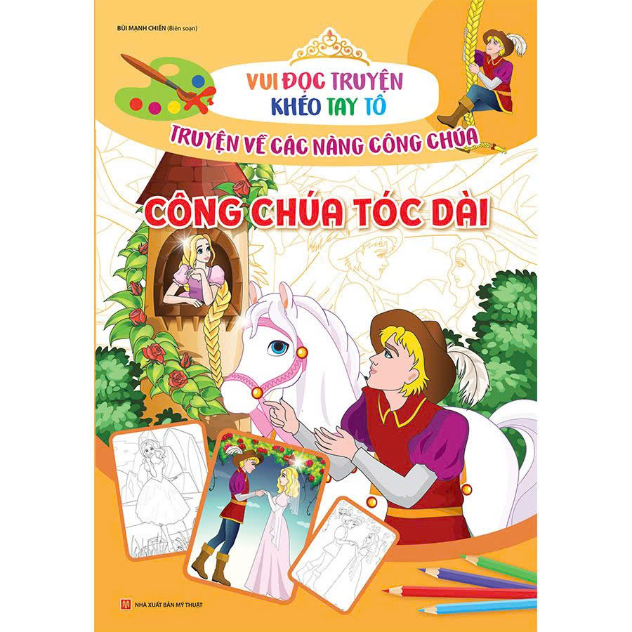 Combo 8 Quyển Vui Đọc Truyện Khéo Tay Tô - Các Nàng Công Chúa Xinh Đẹp - Tặng Hộp Bút Sáp 12 Màu Bất Kì