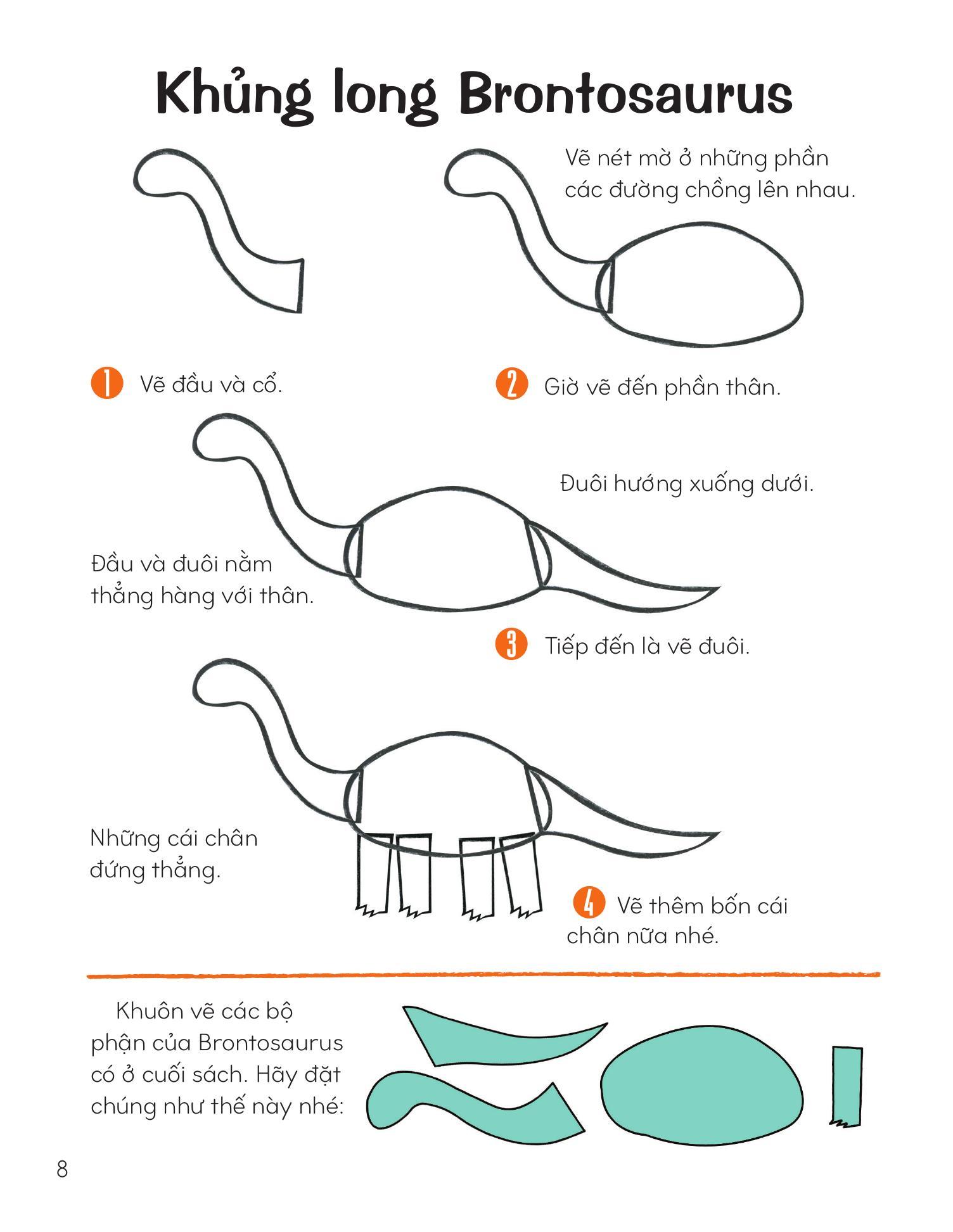 Sách - Vẽ Khủng Long Bằng Khuôn Hình Sáng Tạo
