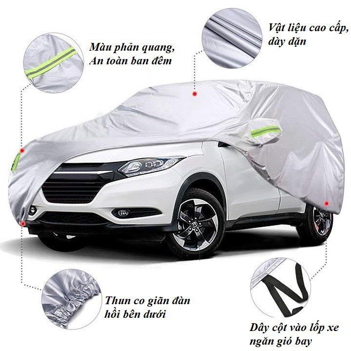 Bạt Phủ Ô Tô Vải Dù PEUGEOT 2008, 3008, 5008, Traveller, Có Phản Quang, Có Khóa Kéo Cửa Lái, Chống Nắng, Chống Nước
