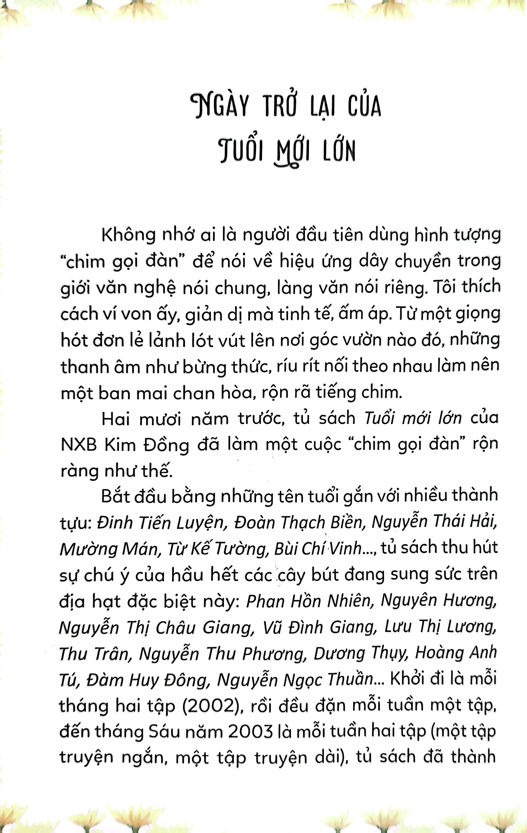 Tủ Sách Tuổi Mới Lớn - Những Lối Về Miền Hoa