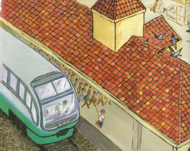 Ehon - Thực Phẩm Tâm Hồn Cho Bé - Xe Bus Píng Poong Đi Biển (Tái Bản 2020)