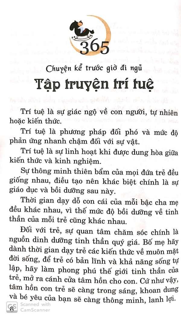 365 Chuyện Kể Trước Giờ Đi Ngủ - Những Câu Chuyện Phát Triển Chỉ Số Thông Minh IQ (Tái Bản)