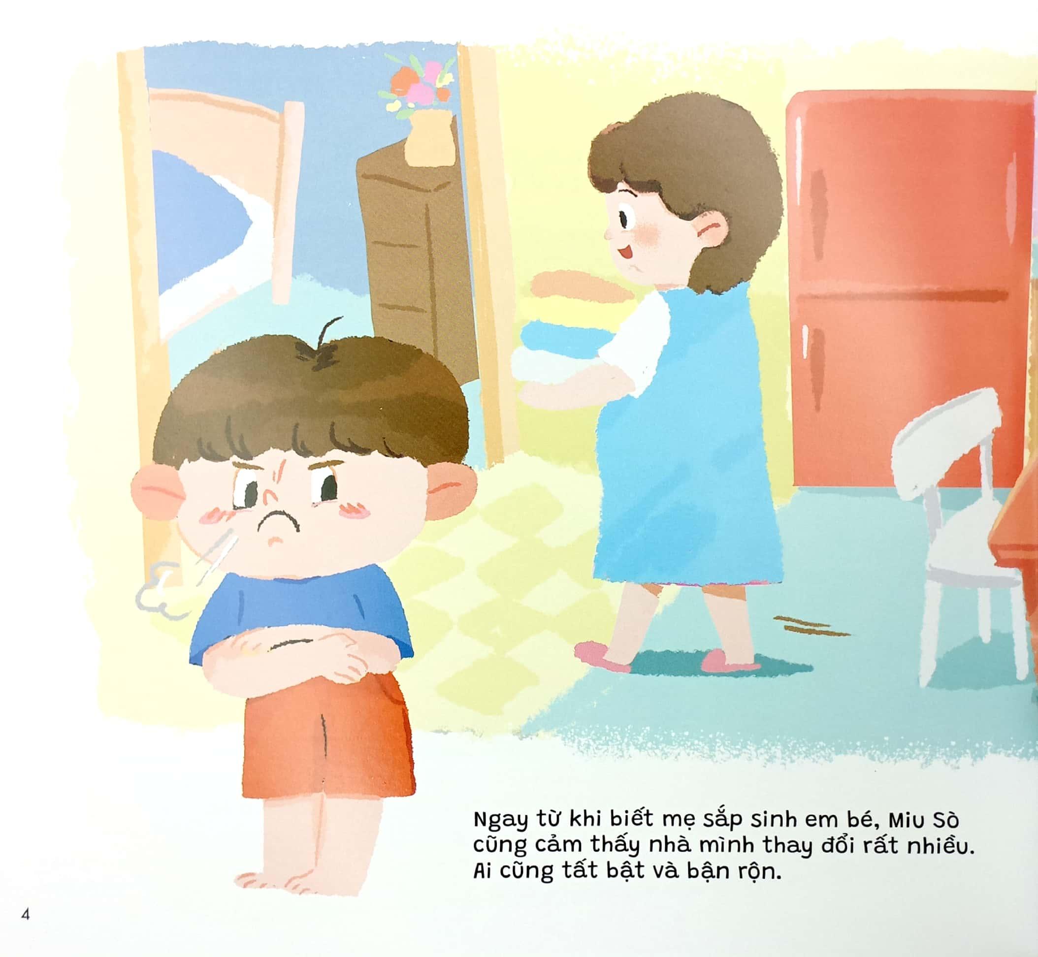 Truyện Kể Cho Miu Hiểu Chuyện - Con Ghét Có Em (Song Ngữ Việt-Anh)