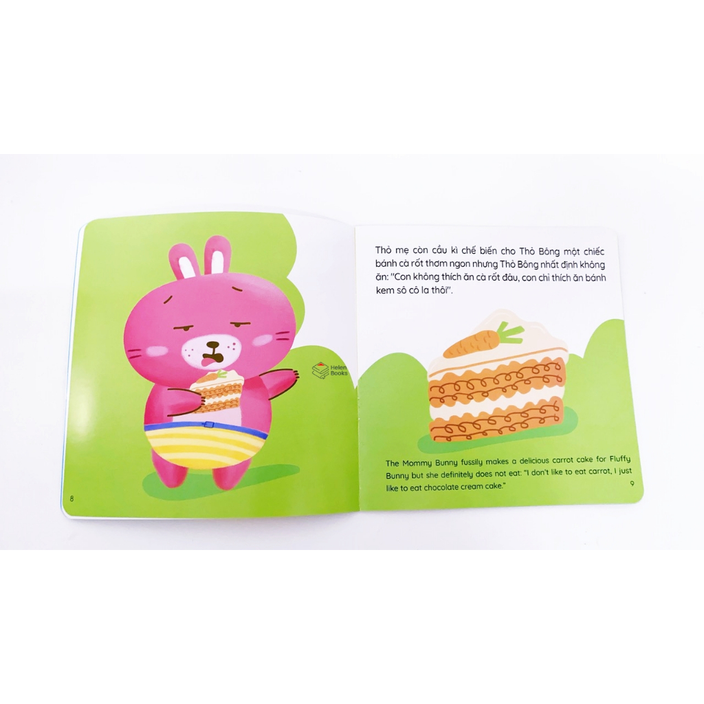 Sách - Ehon Thỏ Bông Bộ Sách Nuôi Dưỡng Tâm Hồn Cho Bé Song Ngữ Anh Việt - bộ 5 cuốn