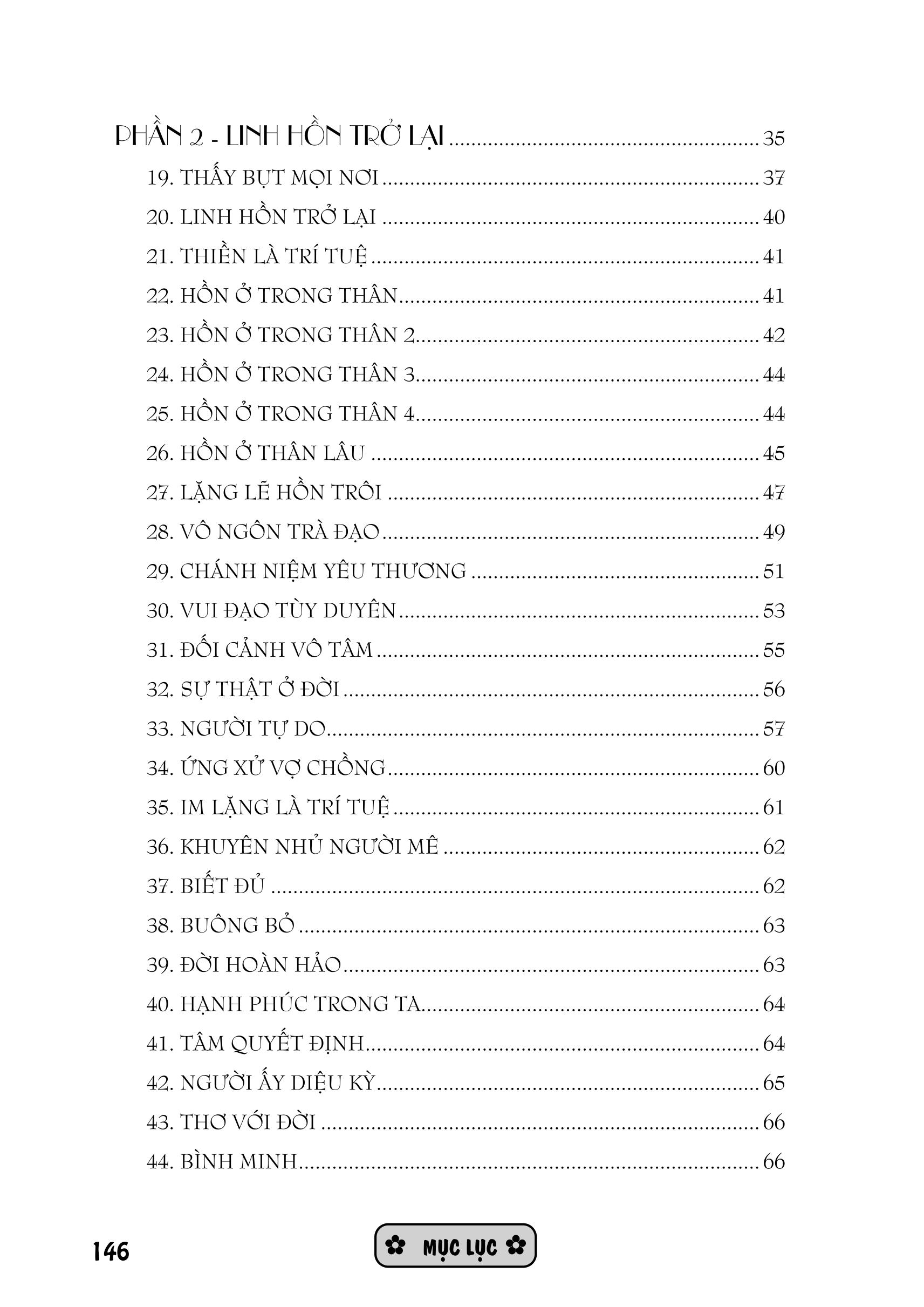 Tập Thơ Linh Hồn Trở Lại - Tự Do