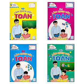 Sách - Chuẩn Bị Vào Lớp 1 - Vở Bé Làm Quen Với Toán - Bộ 4 Cuốn