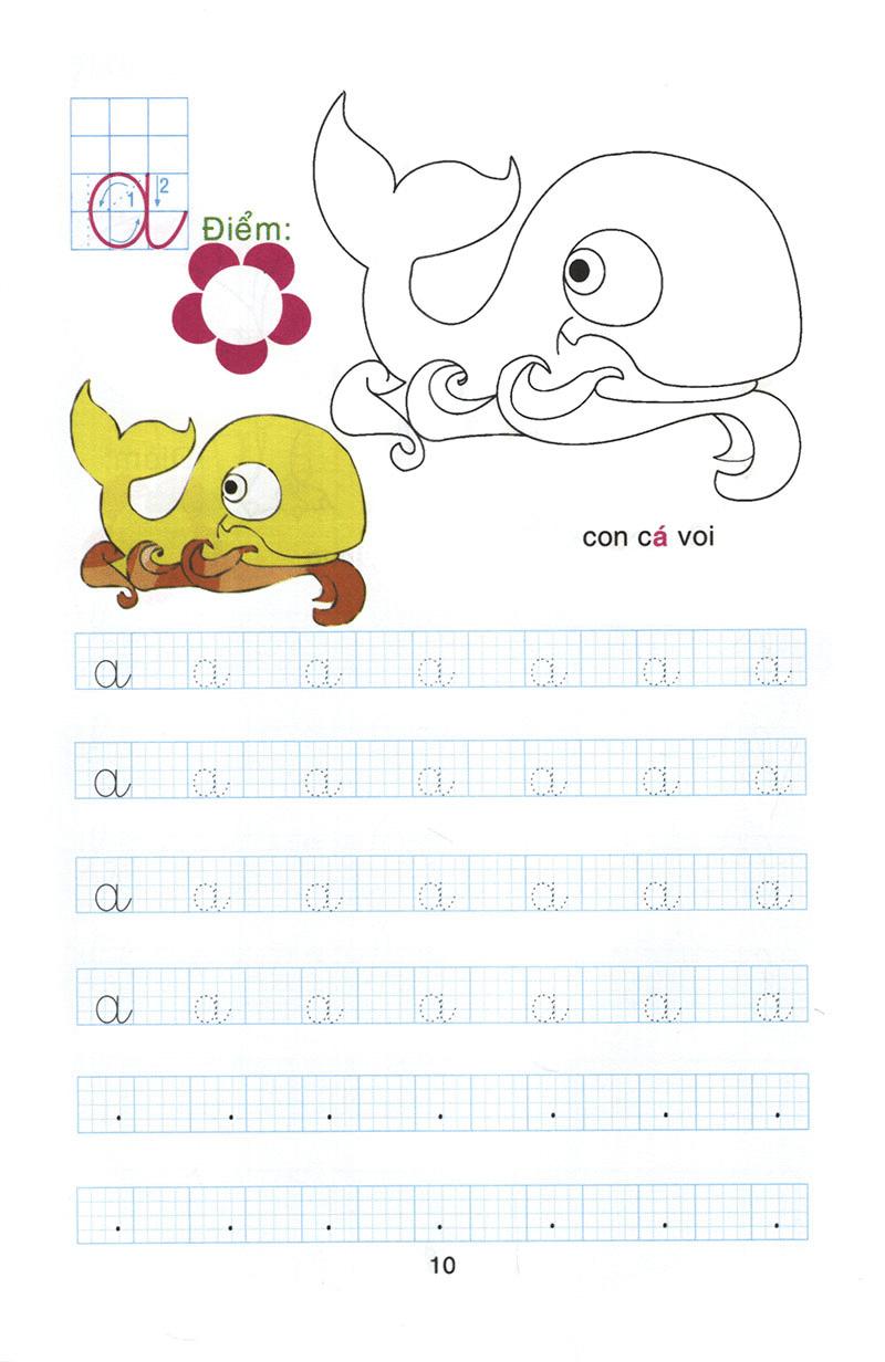 Chuẩn Bị Cho Bé Vào Lớp 1: Tô Chữ Cái Và Tô Màu (Quyển 1)