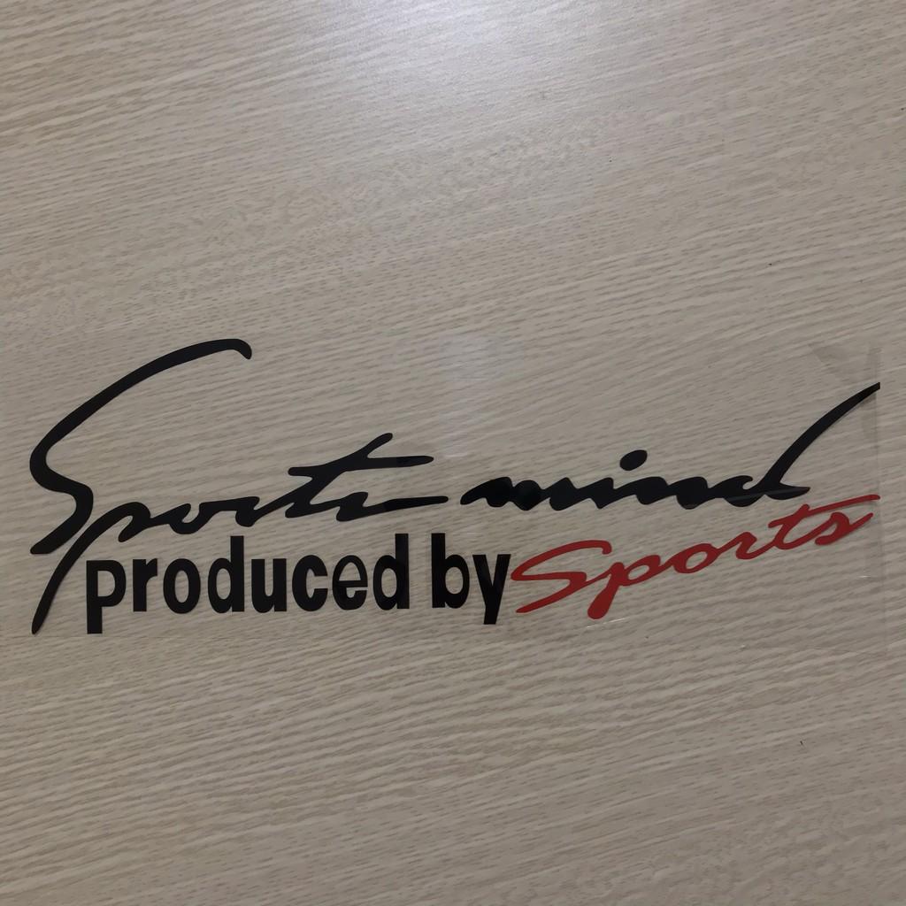 Phụ kiện ô tô | Tem dán trang trí ô tô Sport mind prodeced by Sports xe hơi ô tô đầy đủ màu sắc - Ngoại thất ô tô