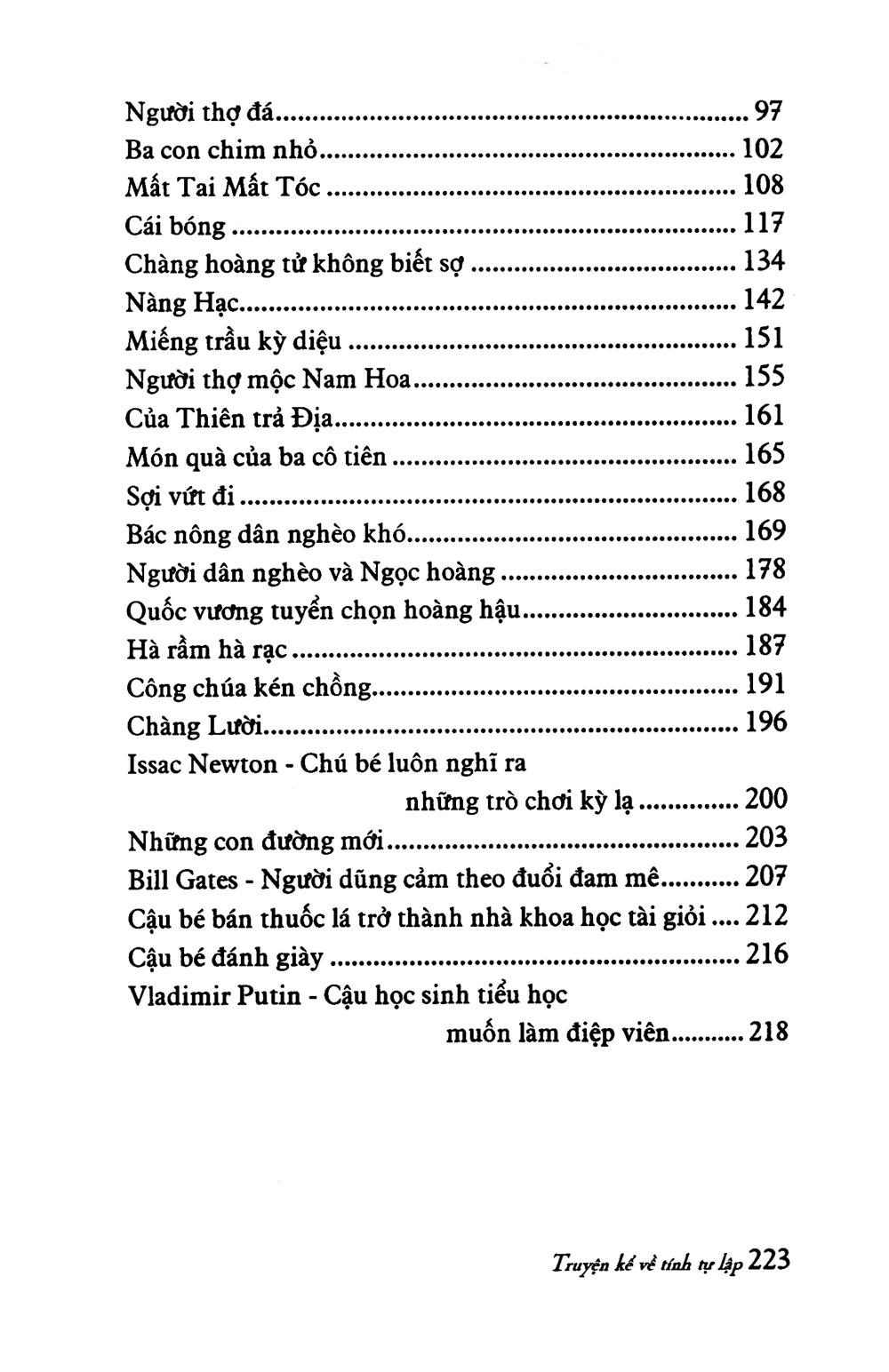 Truyện kể về: Tính tự lập (tái bản)
