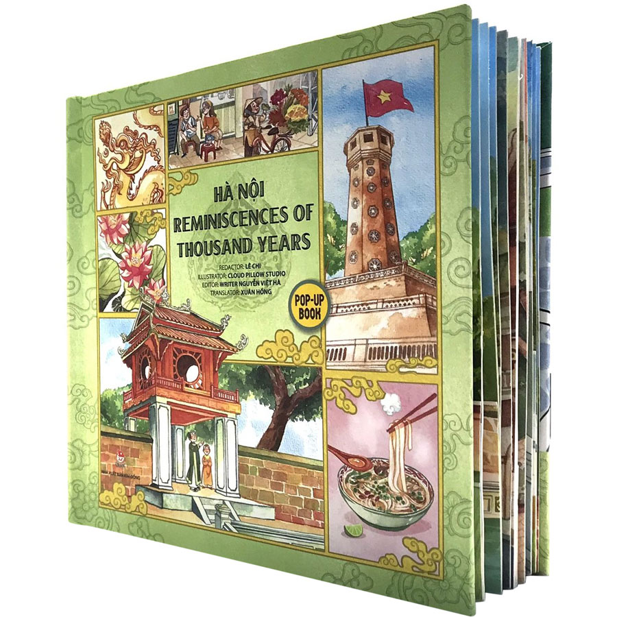 Combo 3 Cuốn sách: Hà Nội – Reminiscences Of Thousand Years (Pop-up 3D) + Hà Nội Ngàn Năm Kí Ức (Sách Pop-up 3D) + Hà Nội Thanh Lịch