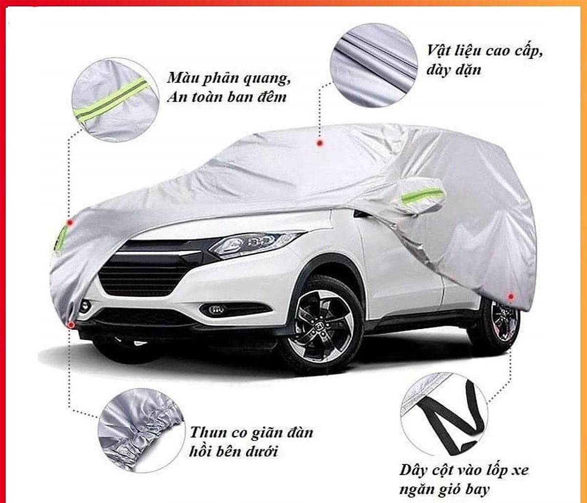 Bạt Phủ Ô Tô VINFAST FADIL, LUX A 2.0, LUX SA 2.0, Chất Liệu Bạt Tráng Nhôm 3 lớp, có phản quang