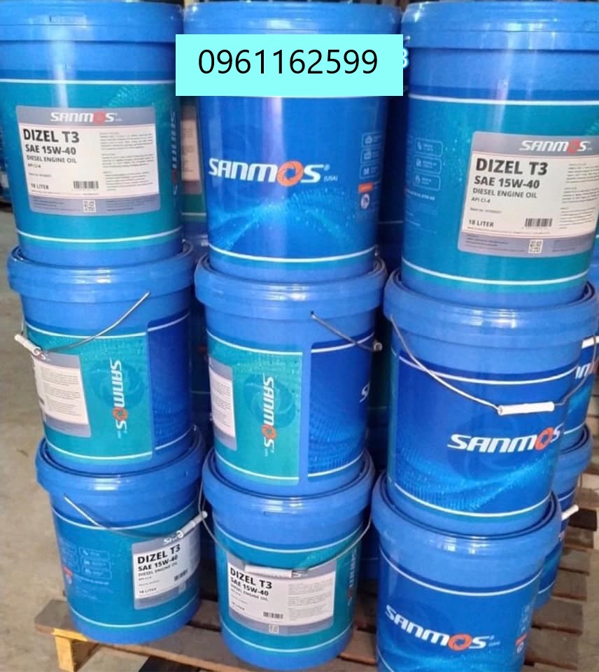 DẦU ĐỘNG CƠ SANMOS DIZEL T3 SAE 15W - 40 API CI4
