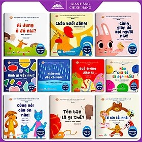 Sách - Combo 10 Quyển Ehon Phát Triển Tư Duy Cho Bé 0 - 6 Tuổi - Song Ngữ Việt Anh CHo Bé