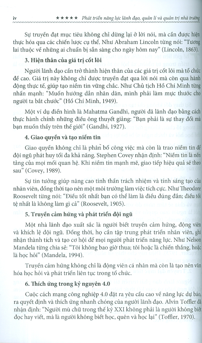Phát Triển Năng Lực Lãnh Đạo, Quản Lí & Quản Trị Nhà Trường (Sách Chuyên Khảo)