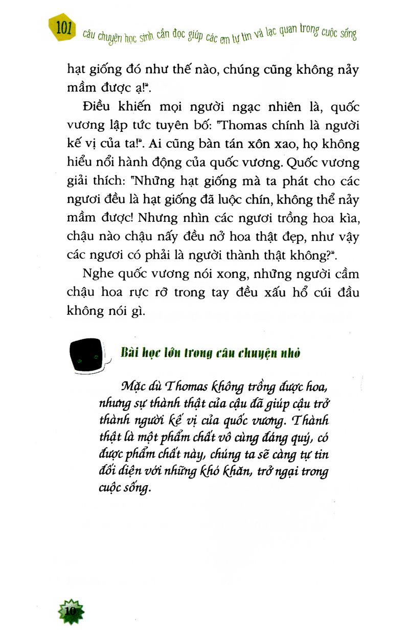 Kỹ Năng Sống - 101 Câu Chuyện Học Sinh Cần Đọc Giúp Các Em Tự Tin Và Lạc Quan Trong Cuộc Sống