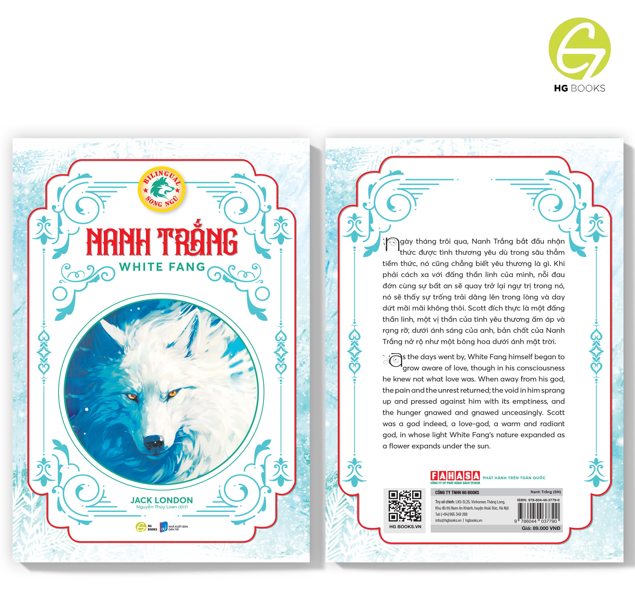 Nanh Trắng - Sách song ngữ văn học kinh điển, có note từ vựng tặng kèm file nghe - HG Books