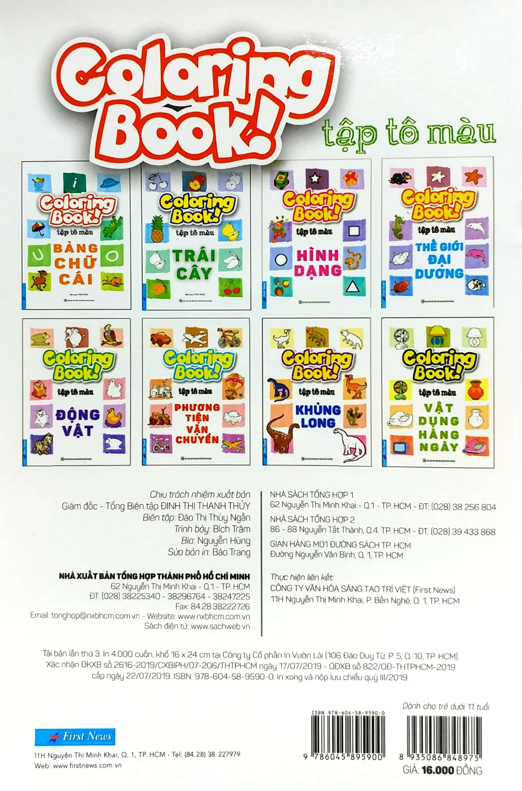 Coloring Book - Tập Tô Màu - Bảng Chữ Cái (Tái Bản)