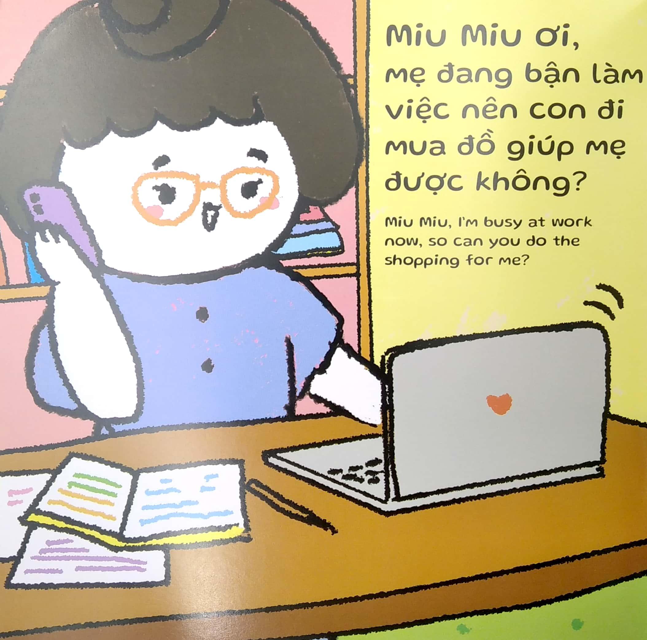 Ehon Kĩ Năng Sống - Miu Miu Tự Lập: Đi Siêu Thị (Từ 1 - 6 Tuổi)