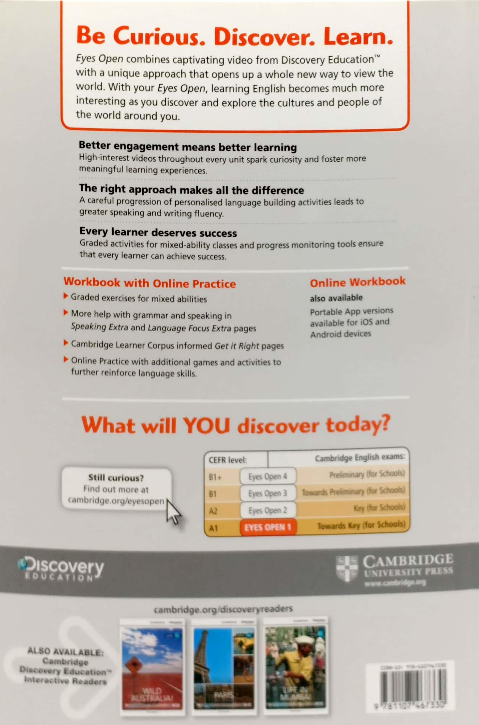Eyes Open Level 1 Workbook w Online Practice