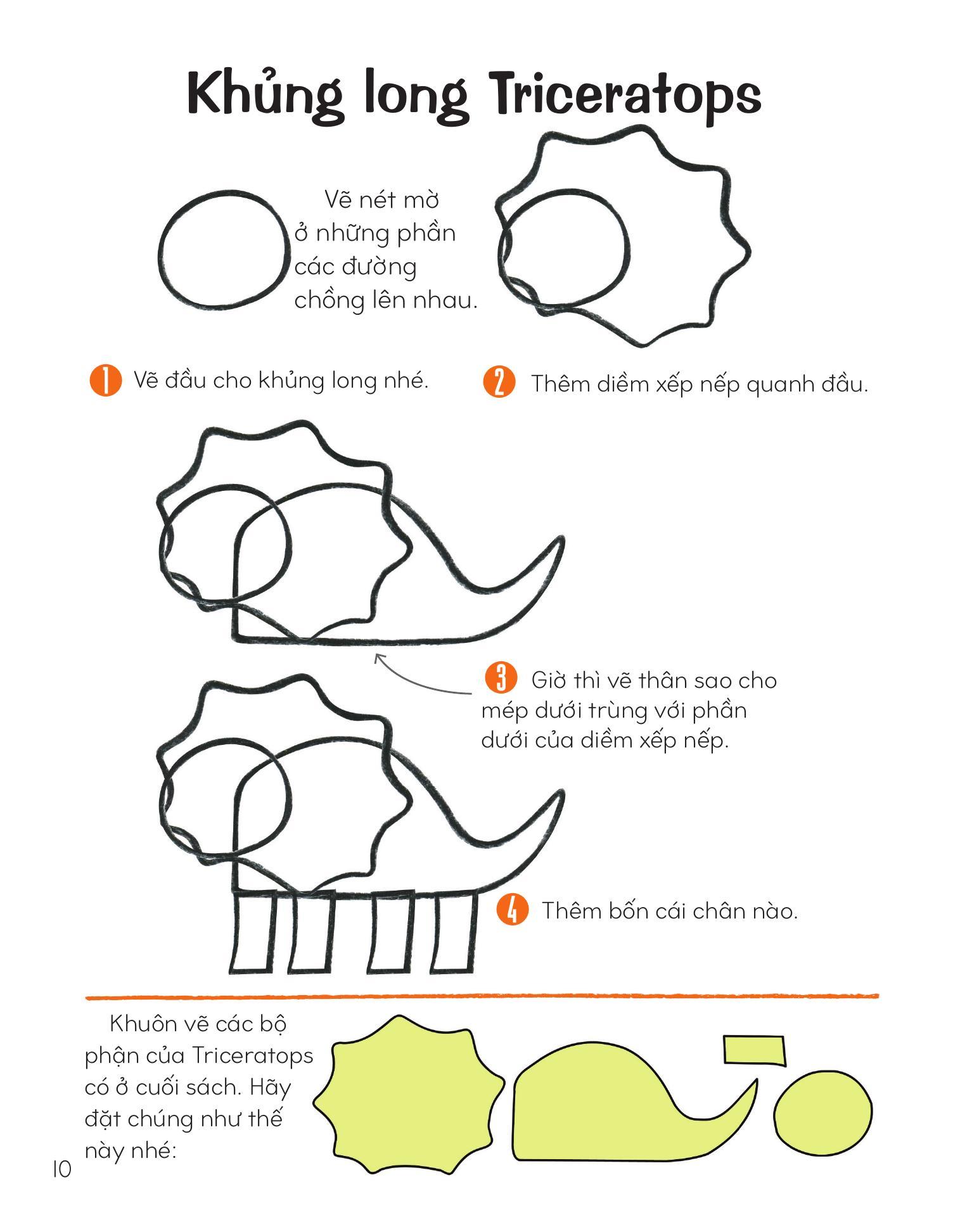 Sách - Vẽ Khủng Long Bằng Khuôn Hình Sáng Tạo