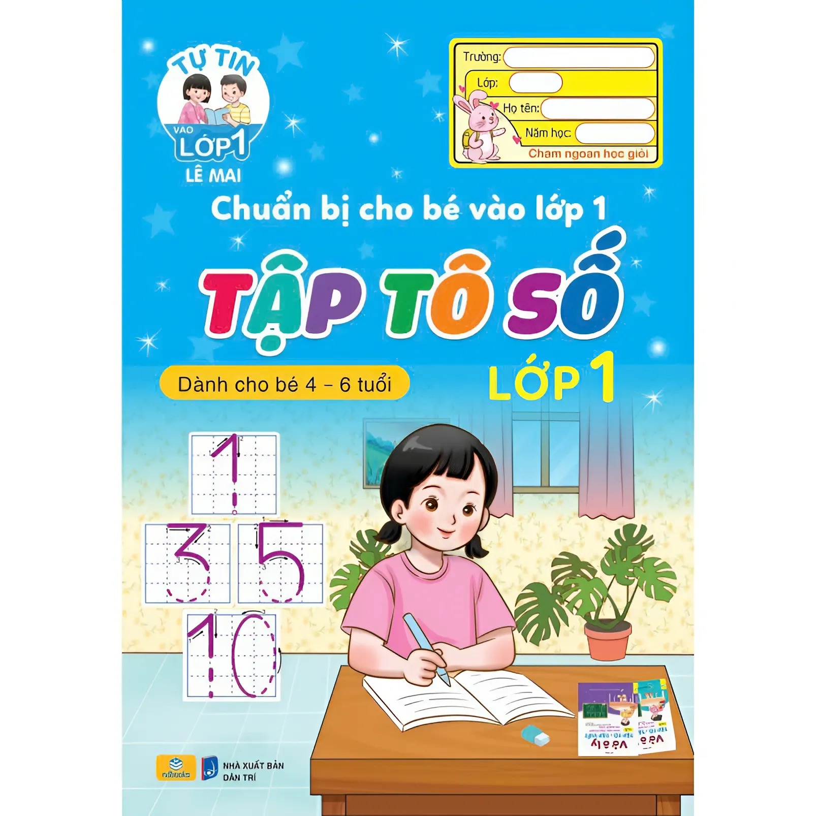 Sách - Combo 5 Cuốn Tập tô chữ, Tô chữ hoa,tập tô nét cơ bản, tập tô số (chuẩn bị cho bé vào lớp 1) - ndbooks