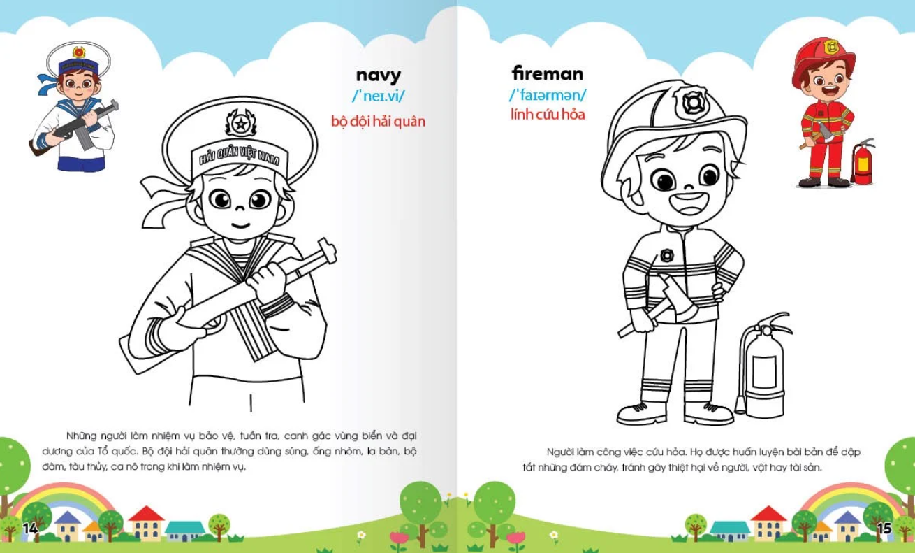 Colouring 365 Ngày Tô Màu - Khám Phá Thế Giới Phát Triển Trí Tuệ - Cuốn 5: Gia Đình, Nghề Nghiệp, Thể Thao