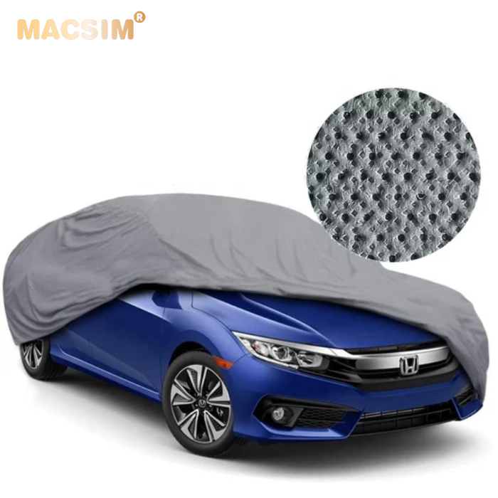 Bạt phủ ô tô chất liệu vải không dệt 3 lớp cao cấp thương hiệu MACSIM cho xe ô tô MG HS - màu ghi