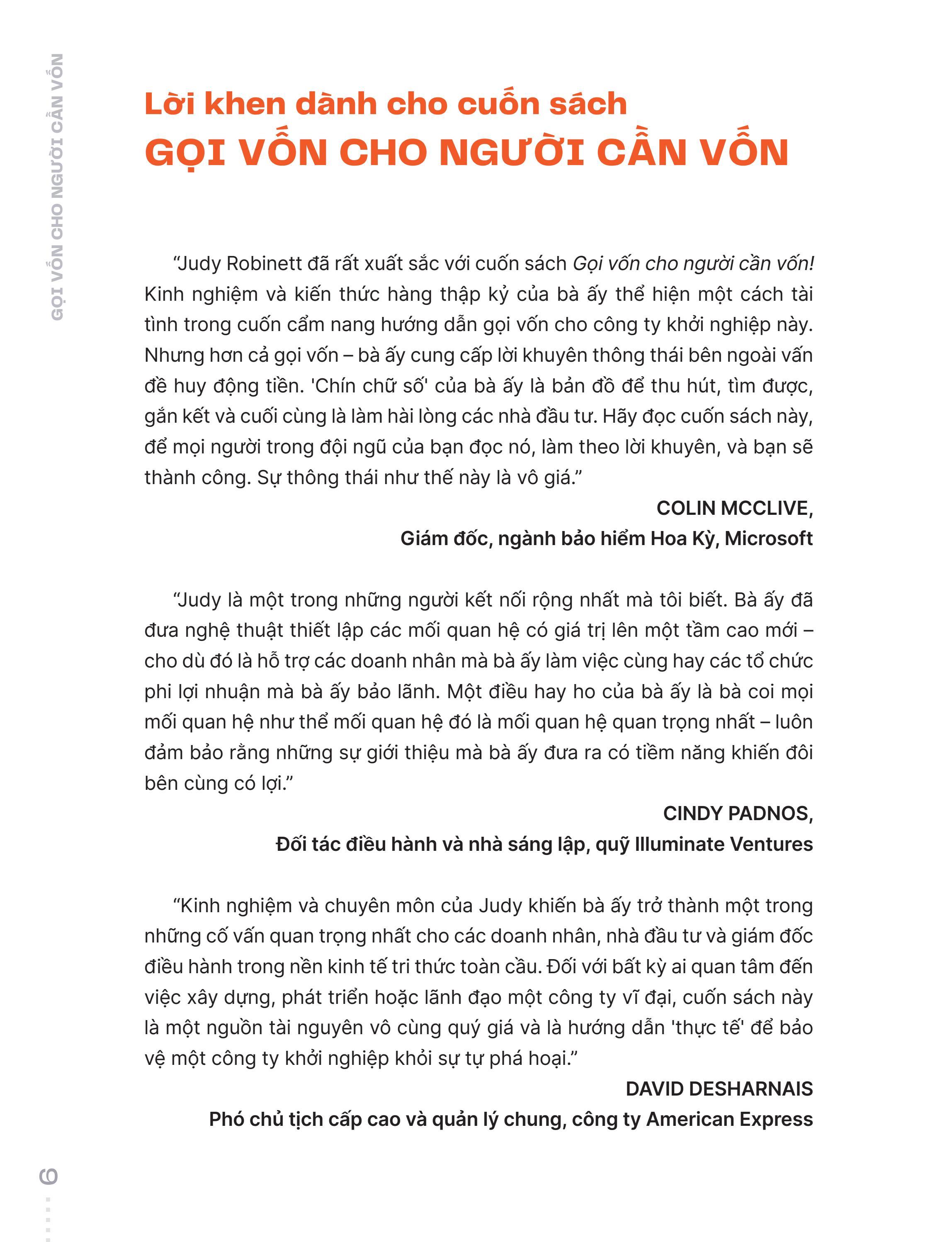 Gọi Vốn Cho Người Cần Vốn Vốn - Thấu Hiểu, Thuyết Phục, Hợp Tác Với Nhà Đầu Tư Hiệu Quả