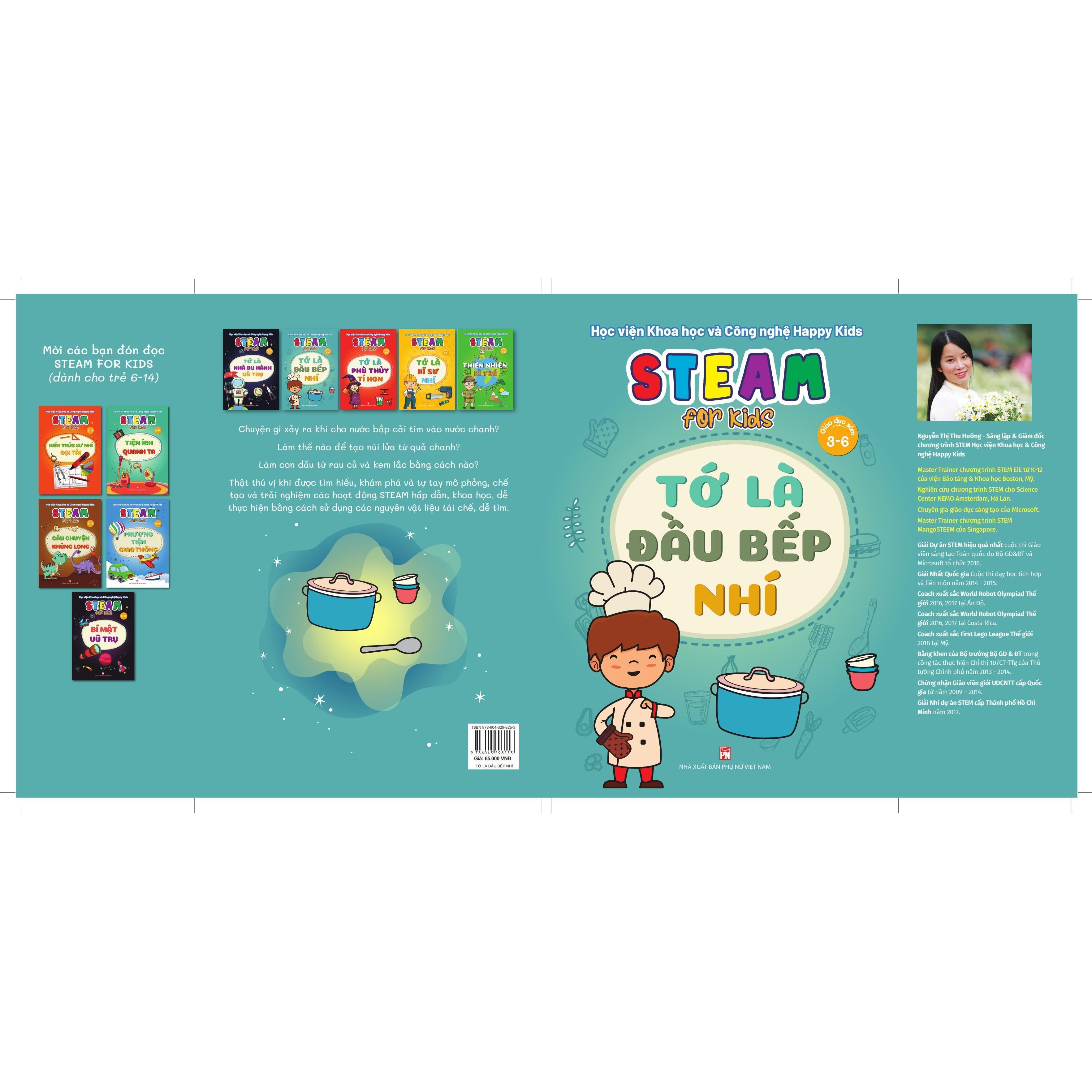 Sách - Steam For Kids - Tớ Là Đầu Bếp Nhí - NXB Phụ Nữ