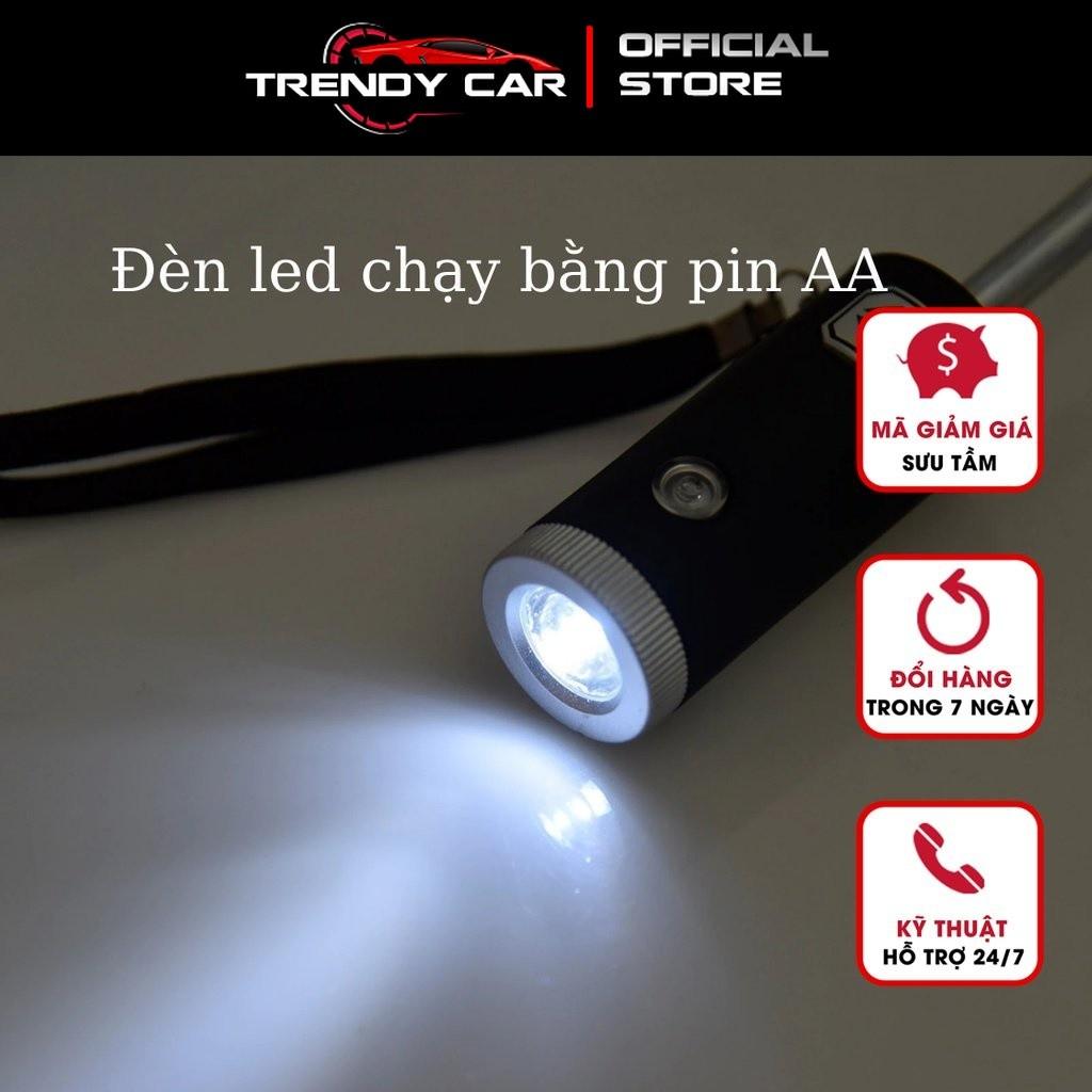 Ô dù thời trang tự động 2 chiều một nút bấm chống tia UV có đèn LED xoay 10 nan logo xe hơi cao cấp