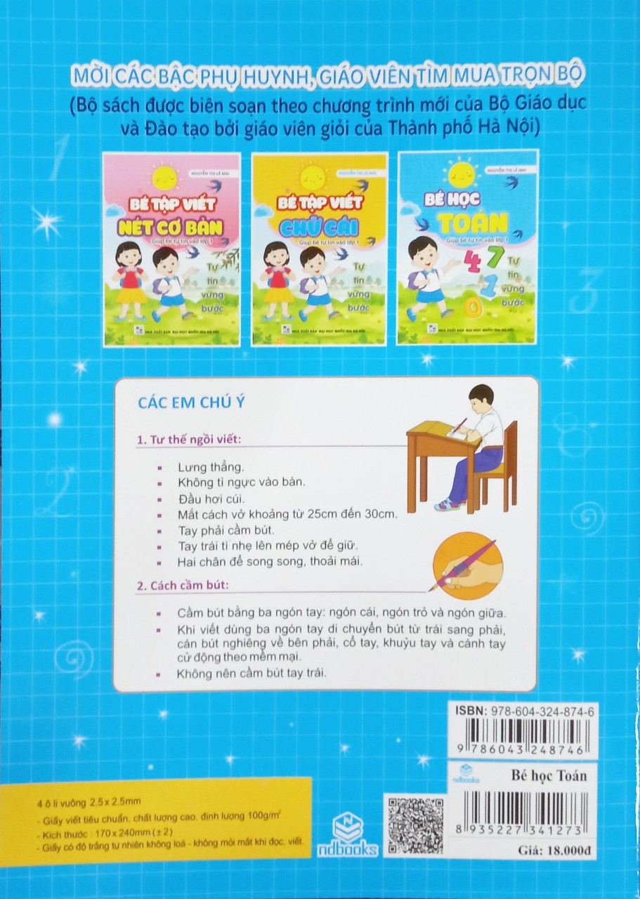 Bé học toán giúp bé tự tin vào lớp 1