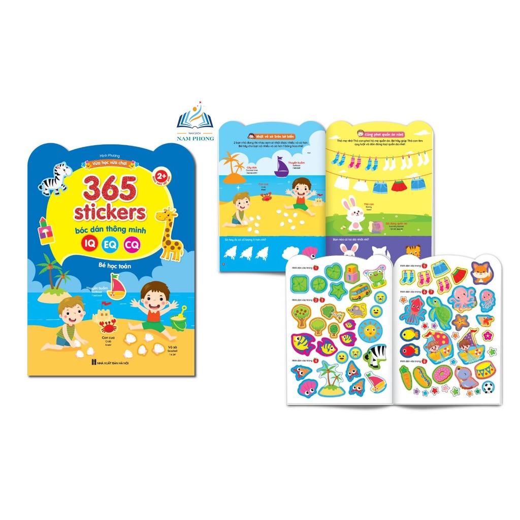 Bóc dán thông minh 365 Stickers - Bộ Sticker 6 cuốn song ngữ Anh Việt - Giúp trẻ phát triển IQ, EQ, CQ