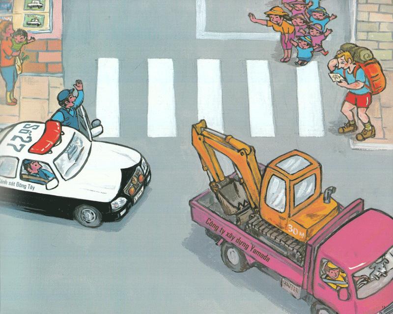 Ehon - Thực Phẩm Tâm Hồn Cho Bé - Xe Tuần Tra Cố Lên Nhé! (Tái Bản 2020)