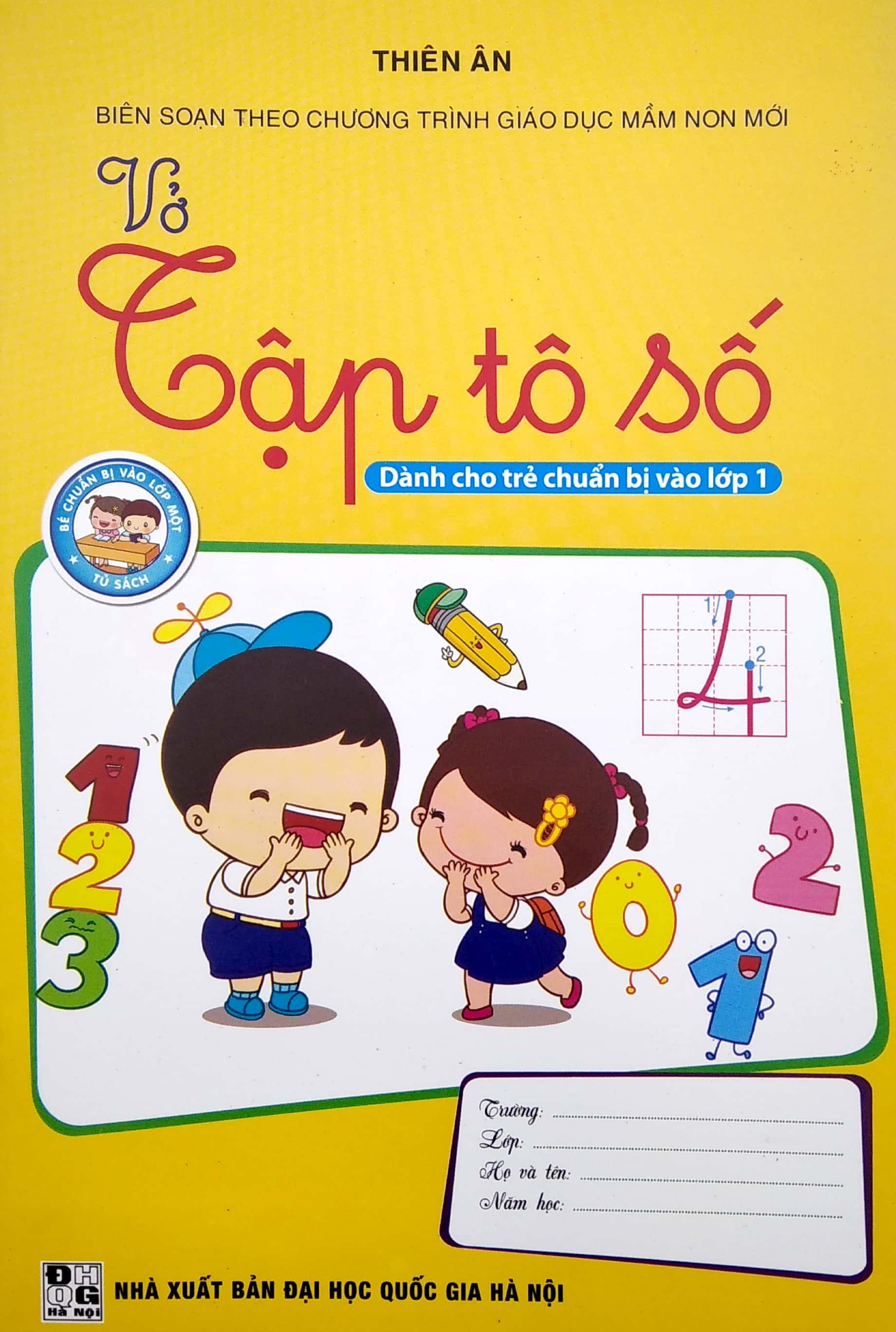 Vở Tập Tô Số - Dành Cho Trẻ Chuẩn Bị Vào Lớp 1